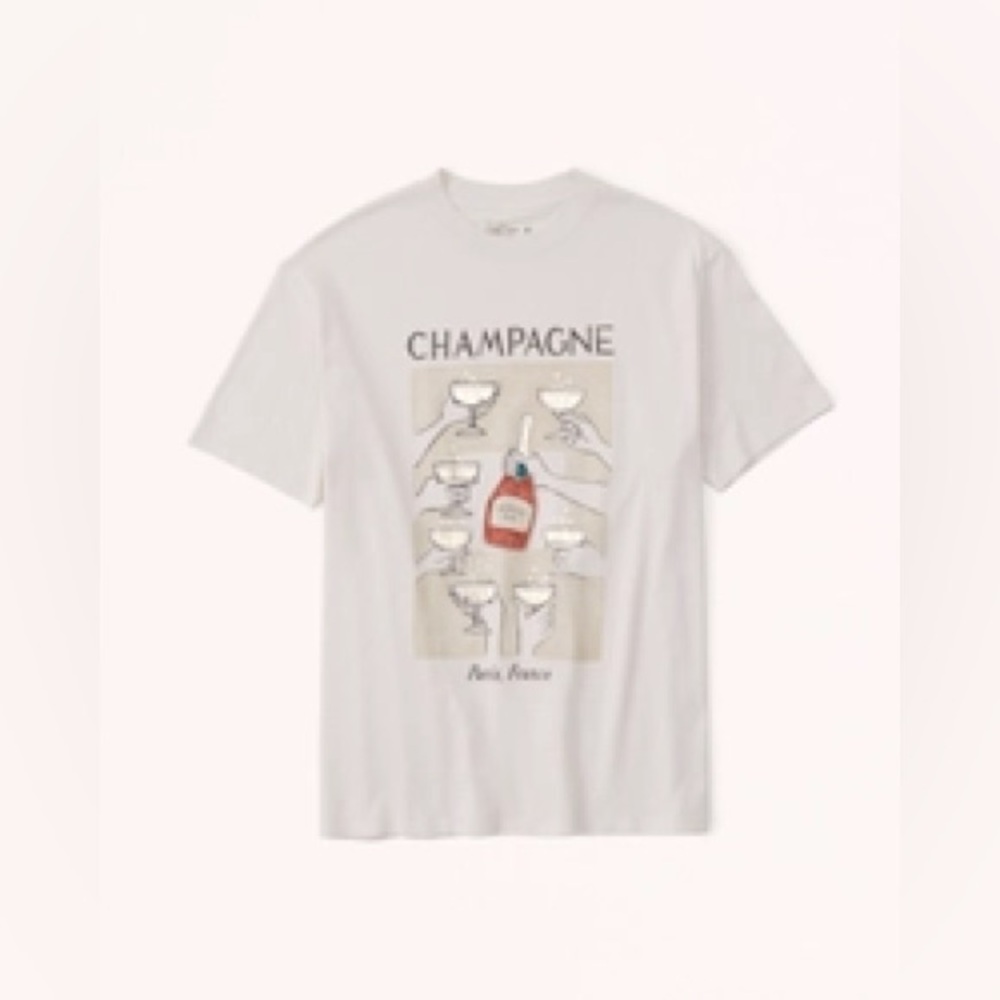 Abercrombie & fitch oversized champagne boyfriend tee